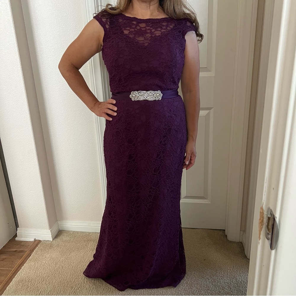 Purple Lace Formal Dress